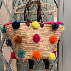 Soeur Du Maroc Multicolor Pom-Pom Large Tote